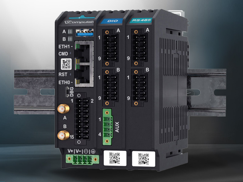 Compulabs IOT-DIN-IMX8PLUS er en modulær DIN-skinne IoT Edge Gateway optimeret til industrielle applikationer